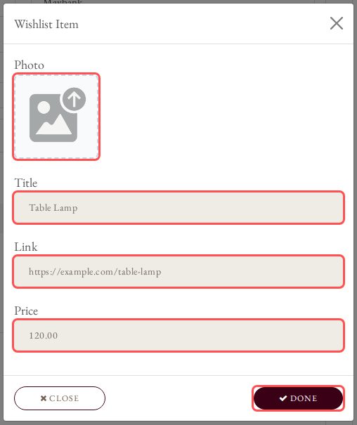 Fill In the Item