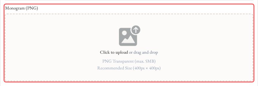 Upload the Monogram