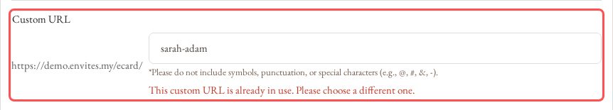 Choose Your Custom URL