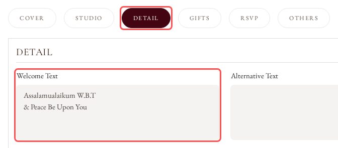 Open the Detail Tab