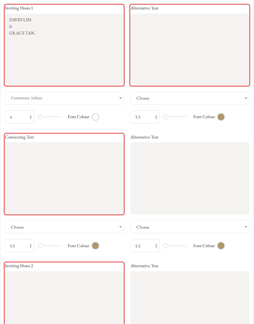 Add the Hosts and Names